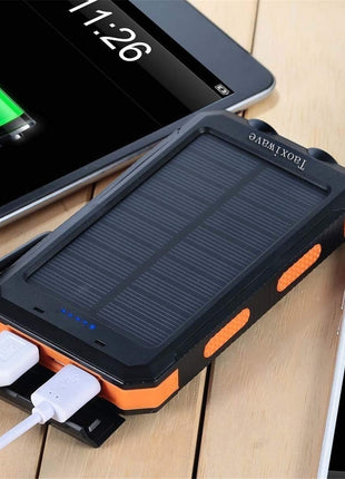 Portable Power Bank 10000mAh – ABS Dual USB Output – Compact Travel Charger – Black