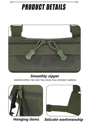 Tactical Chest Bag – 600D Waterproof Nylon – 25.5×5.5×18 cm Front Pack Molle Strap Backpack (Multiple Colours)