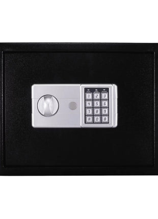 Small Safe Box with Drop Slot – Steel 12x8x8" – Digital Lock & Override Keys – Mountable