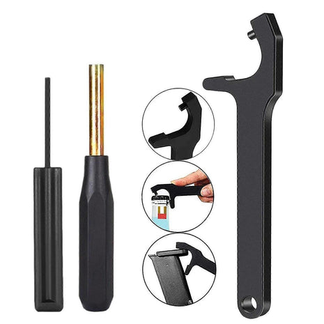 Glock Tool Kit – 3pc Front Sight & Magazine Plate Removal Set – Metal + ABS