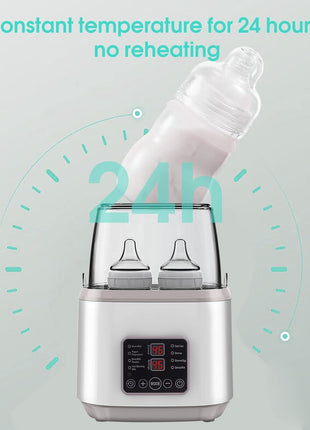8-in-1 Milk Warmer & Steriliser – 4-Bottle Capacity – 170W – BPA-Free – Dual Voltage – Quiet