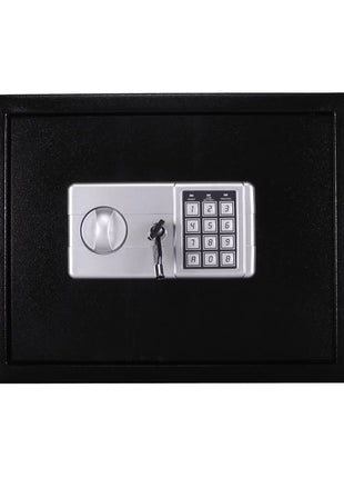 Small Safe Box with Drop Slot – Steel 12x8x8" – Digital Lock & Override Keys – Mountable