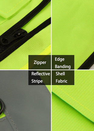 Reflective Safety Vest 69×59 cm – Multi-Pocket High-Visibility Mesh