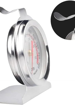 Oven Thermometer 600°F – Dual Scale Stainless Steel – Universal Fit for Ovens