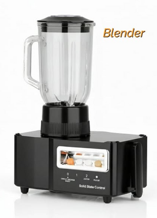 700W Juice Extractor Blender Grinder with 2 Speed & Pulse, Continuous Flow, Stainless Steel Spinner, 3 Containers, Black