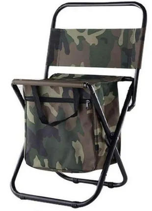 Folding Camping Sports Chair – Steel Frame – Compact with Cup Holder & Carry Bag – Camouflage