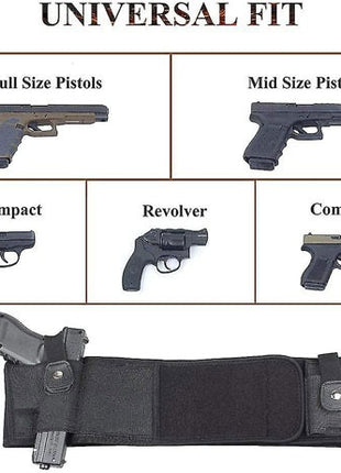 Concealed Waist Holster 101cm Neoprene Belt with Quick Draw Strap and Pocket – Right-Hand Fit