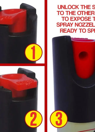 Pepper Spray 20ml Self-Defense Keychain – Aluminium Canisters – Flip-Top Stream Spray