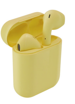 InPods Wireless Bluetooth 5.3 Earphones with Charging Case, Touch Control, Android & iOS Compatible -Yellow