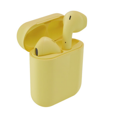 InPods Wireless Bluetooth 5.3 Earphones with Charging Case, Touch Control, Android & iOS Compatible -Yellow
