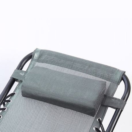 Outdoor Folding Reclining Lounge Chair 110×68×65 cm – Steel/Textilene – Adjustable Headrest & Cup‑Holder Tray – Multiple Colours