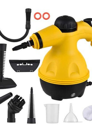 Multipurpose Handheld Steam Cleaner with 9-Piece Accessory Set, ABS Plastic Body