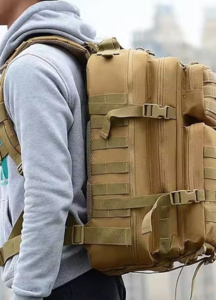 Military‑Type Hiking Camping Backpack 600D Oxford Fabric with MOLLE Webbing