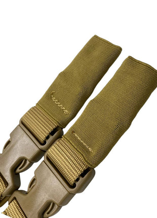 2-Point Rifle Sling 140cm – Nylon Tactical Bungee Strap with Quick Detach + Snap Buckles – Tan