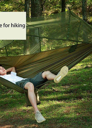 Camping Hammock 290x140cm Nylon with Mosquito Net – Lightweight Foldable Outdoor Hammock