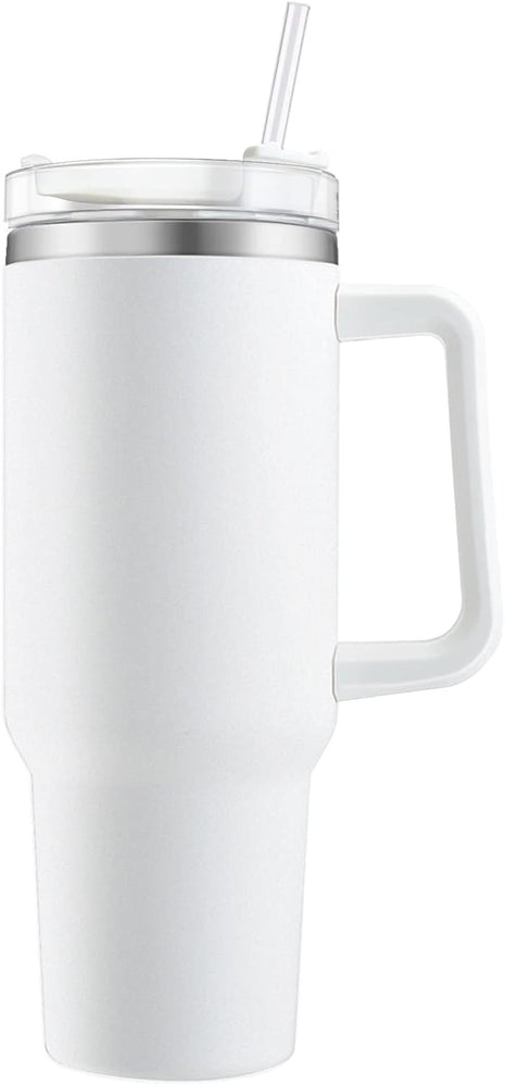 1.2L Stainless Steel Tumbler - Double-Wall Vacuum Insulated, Splash Proof, BPA-Free Lid with Rotating Cover