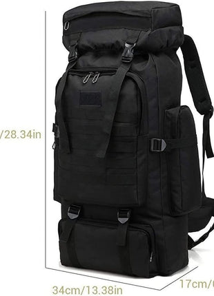 80L Tactical Hiking Backpack – Waterproof 600D Oxford – Desert Camouflage