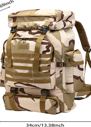 80L Tactical Hiking Backpack – Waterproof 600D Oxford