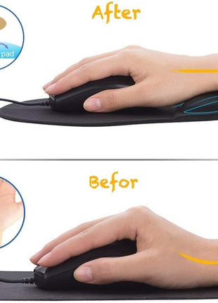 Mouse Pad Gel Wrist Support – Ergonomic Comfort, Non-Slip PU Base, Smooth Fabric –Red