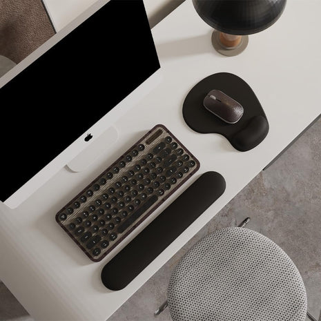 Mouse Pad Gel Wrist Support – Ergonomic Comfort, Non-Slip PU Base, Smooth Fabric – Black