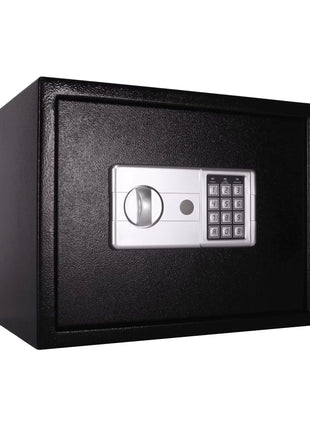 Small Safe Box with Drop Slot – Steel 12x8x8" – Digital Lock & Override Keys – Mountable