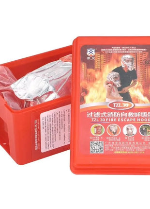 Fire Escape Hood Smoke Mask 60-Min Protection | High-Efficiency Filter | Foil Hood + Wide Visor | Adults & Kids 6+