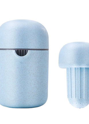 Manual Citrus Juicer with Measuring Cup, Lid, Strainer Ring and Dual Press Inserts