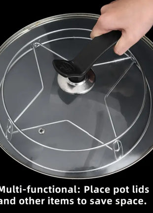 Stainless Steel Pot Stand Set – Dual-Sided Heatproof Racks 19.6cm & 26cm – Countertop Cookware Risers for Pans & Lids