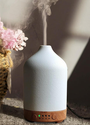 Ultrasonic Aromatherapy Humidifier 100ml Glass Diffuser – 7-Color LED, 3D Light Effect – Model SL-302