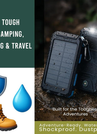 Portable Power Bank 10000mAh – ABS Dual USB Output – Compact Travel Charger – Black