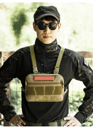Tactical Chest Bag – 600D Waterproof Nylon – 25.5×5.5×18 cm Front Pack Molle Strap Backpack (Multiple Colours)
