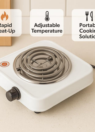 Single Plate Electric Stove Portable 1000W Coil Hot Plate  Meta Description