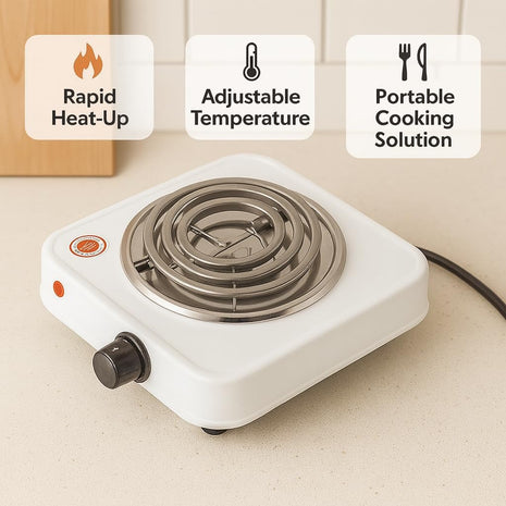 Single Plate Electric Stove Portable 1000W Coil Hot Plate  Meta Description
