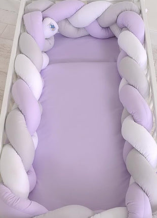 1.5m Soft Knot Bed Guard – Baby Safety Cushion Purple