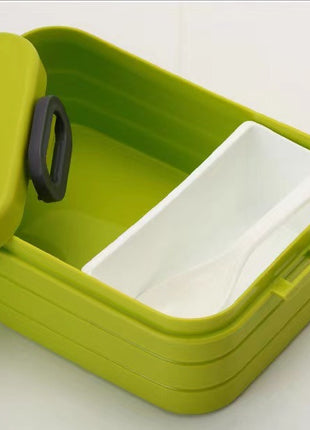 2‑Compartment Leakproof Lunchbox & Water Bottle Set – BPA‑Free PP – 19×12×6.5 cm + 7×8×8 cm – Green/Blue/Pink