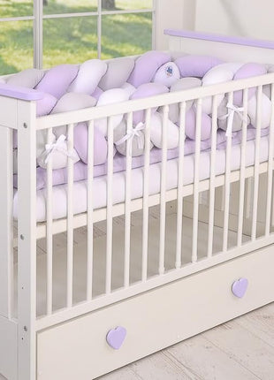 1.5m Soft Knot Bed Guard – Baby Safety Cushion Purple