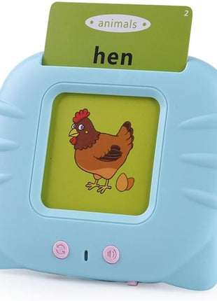 Talking Flash Cards for Kids – 112 Double-Sided Sight Word Cards – 224 Words, 13 Categories, No Screen – Ages 2–6 – Pink