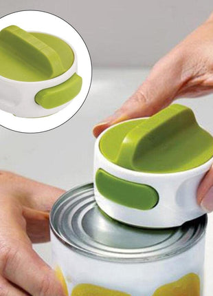 Manual Can Opener with Stainless Steel Cutting Wheel – Compact Handheld Kitchen Tool- Green