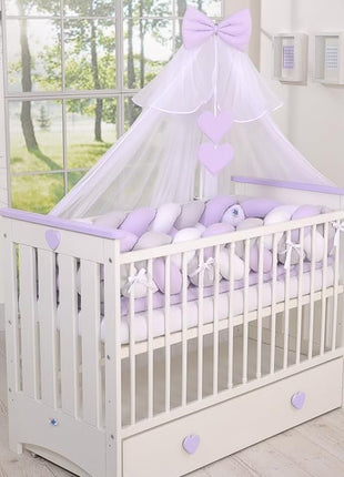 1.5m Soft Knot Bed Guard – Baby Safety Cushion Purple
