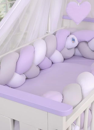 1.5m Soft Knot Bed Guard – Baby Safety Cushion Purple