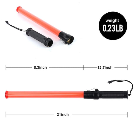 LED Traffic Safety Baton 53 cm (21 in) – 6‑LED Dual‑Mode Hand‑held Traffic Control Wand