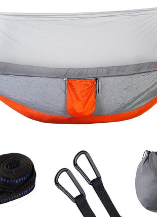 Camping Hammock 290x140cm Nylon with Mosquito Net – Lightweight Foldable Outdoor Hammock