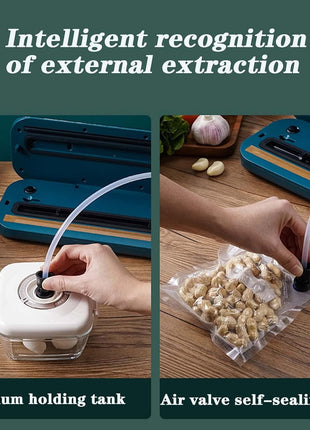 Automatic Vacuum Sealer Machine 80kPa Suction Touch Food Sealer With External Vacuum System Dry & Moist Modes Starter Kit
