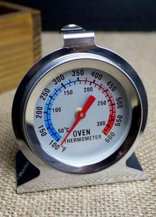 Oven Thermometer 600°F – Dual Scale Stainless Steel – Universal Fit for Ovens
