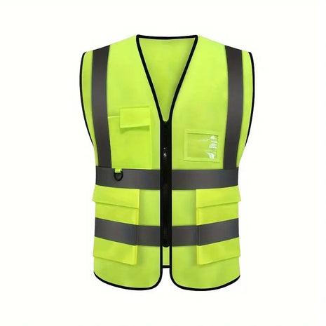 Reflective Safety Vest 69×59 cm – Multi-Pocket High-Visibility Mesh
