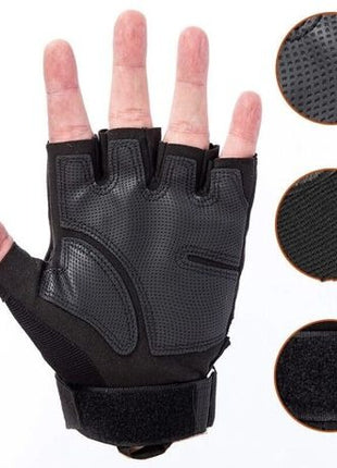 Half-Finger Hard Knuckle Outdoor Sports Gloves, Breathable Adjustable Tactical Riding Gloves