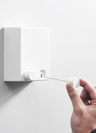 Retractable Indoor Clothesline 4.2m Wall Mounted Laundry Drying Line 20kg Capacity White
