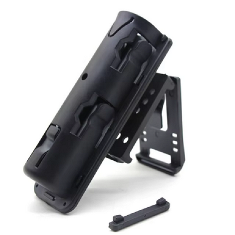Expandable Nylon Plastic Holster – Fits 16–26″ Baton / 27–31 mm Torch – 360° Swivel – Quick‑Clip Belt Mount (53 × 60 × 150 mm)