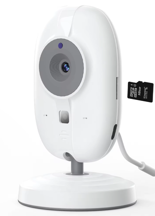 Madison Wireless Video Baby Monitor with 9 cm Screen, 720P HD Camera, 360° Rotation, Night Vision, Two-Way Talk, Crying Alert, 1.5 Meter Range, and Lullabies