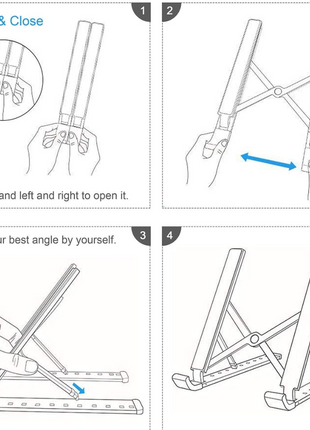 Norden Portable Adjustable Laptop Stand – Aluminum Alloy Folding Computer Stand